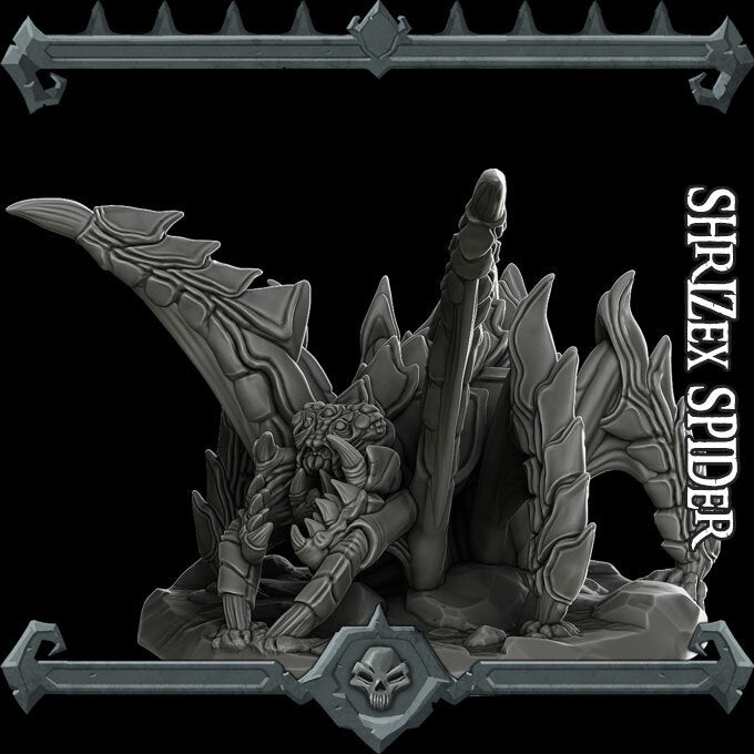 Chitinwhisper, the Thassilonian Horror | Shriezyx | Shrizex Spider Miniature for Tabletop games like D&D and War Gaming