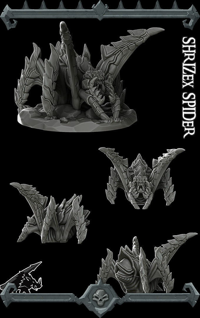 Chitinwhisper, the Thassilonian Horror | Shriezyx | Shrizex Spider Miniature for Tabletop games like D&D and War Gaming