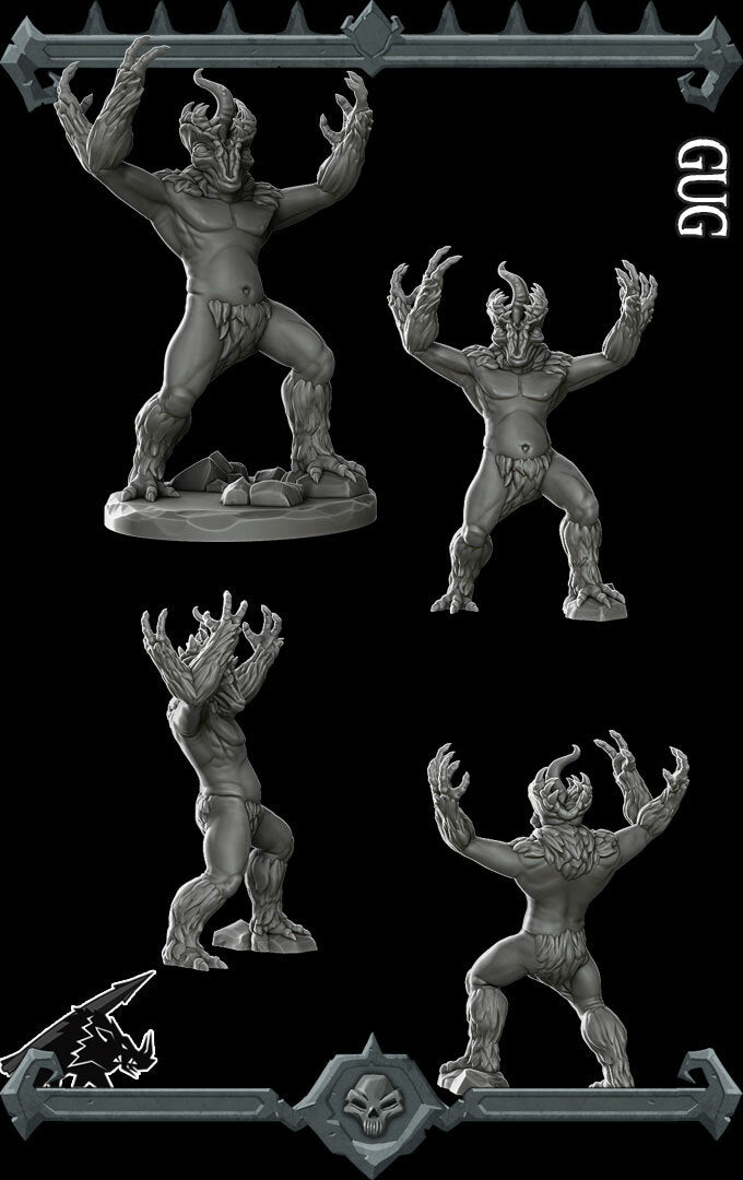 Thorne, Keeper of the Forbidden Depths | Gug, Banished Giant Miniature for Tabletop games like D&D and War Gaming