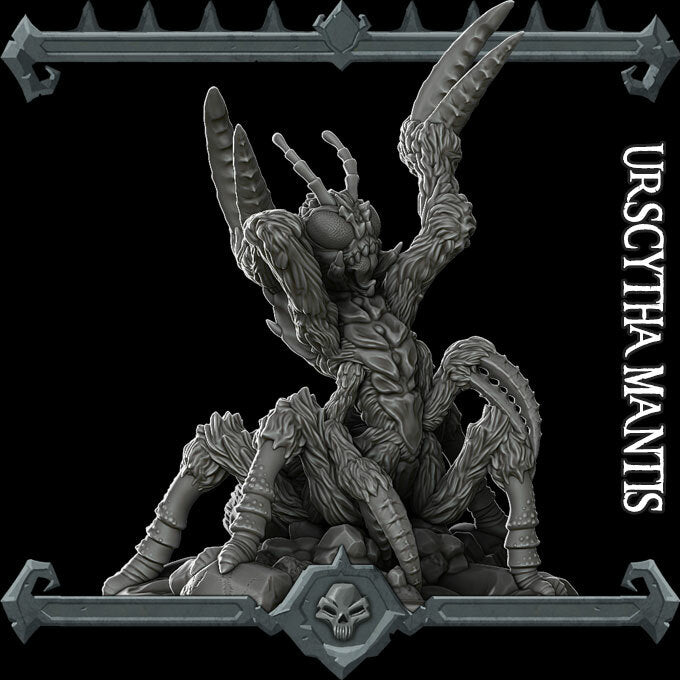 Skitterslice, the Silent Hunter | Giant Mantis | Urscytha Mantis Miniature for Tabletop games like D&D and War Gaming