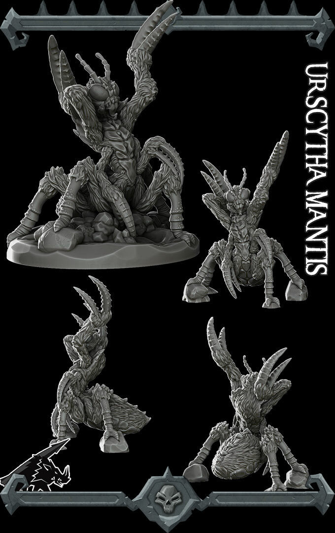 Skitterslice, the Silent Hunter | Giant Mantis | Urscytha Mantis Miniature for Tabletop games like D&D and War Gaming