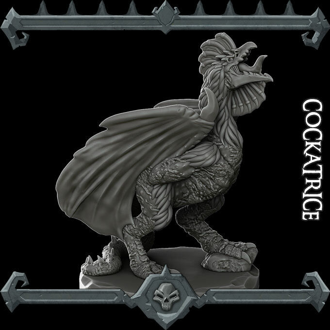 Gorgonbeak the Petrifier | Cockatrice | Monstrosity Miniature for Tabletop games like D&D and War Gaming