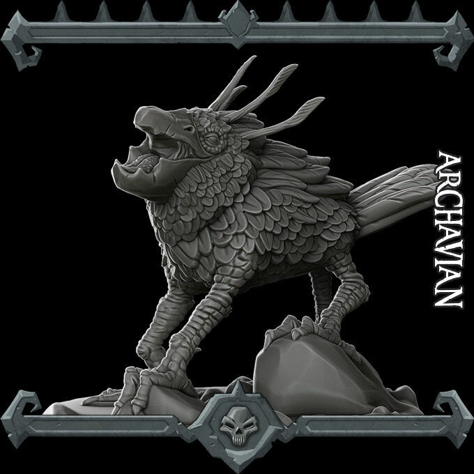 Fiendfeather, the Infernal Sovereign | Achaierai | Archavian Miniature for Tabletop games like D&D and War Gaming