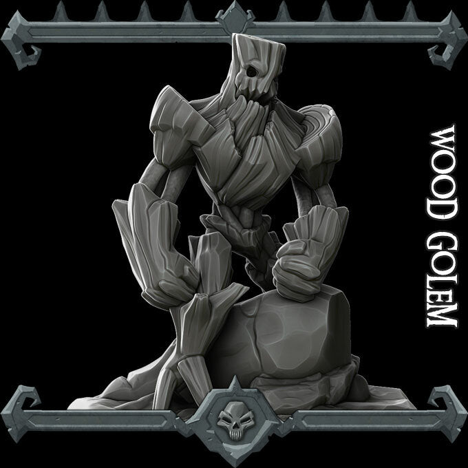 Ironbark, the Ancient Protector | Wood Golem | Miniature for Tabletop games like D&D and War Gaming