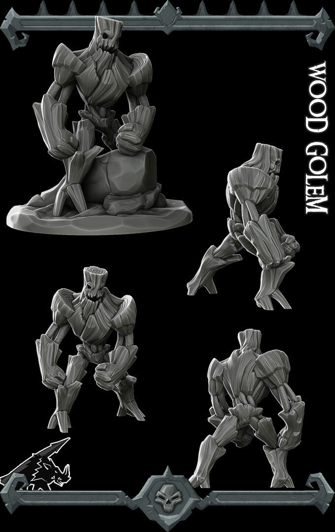 Ironbark, the Ancient Protector | Wood Golem | Miniature for Tabletop games like D&D and War Gaming