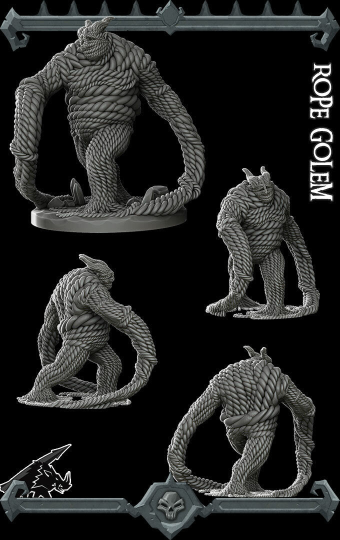 Ironknot, the Bound Guardian | Rope Golem Miniature for Tabletop games like D&D and War Gaming