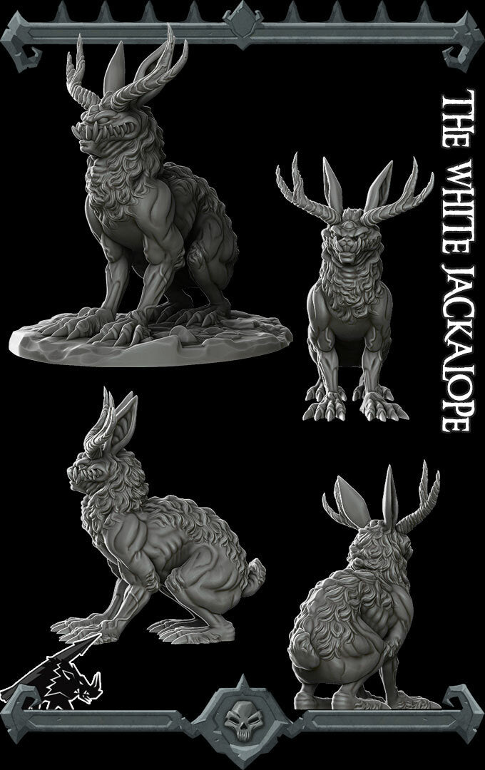 Aria, the Melodic Rabbit | Jackalope Miniature for Tabletop games like D&D and War Gaming