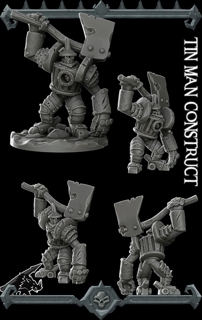 Anvilheart, the Unbreakable | Tin Man | Tin Construct Miniature for Tabletop games like D&D and War Gaming