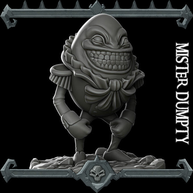 Sir Shellington, Earl of Highfall | Humpty Dumpty | Mr. Dumpty Miniature for Tabletop games like D&D and War Gaming