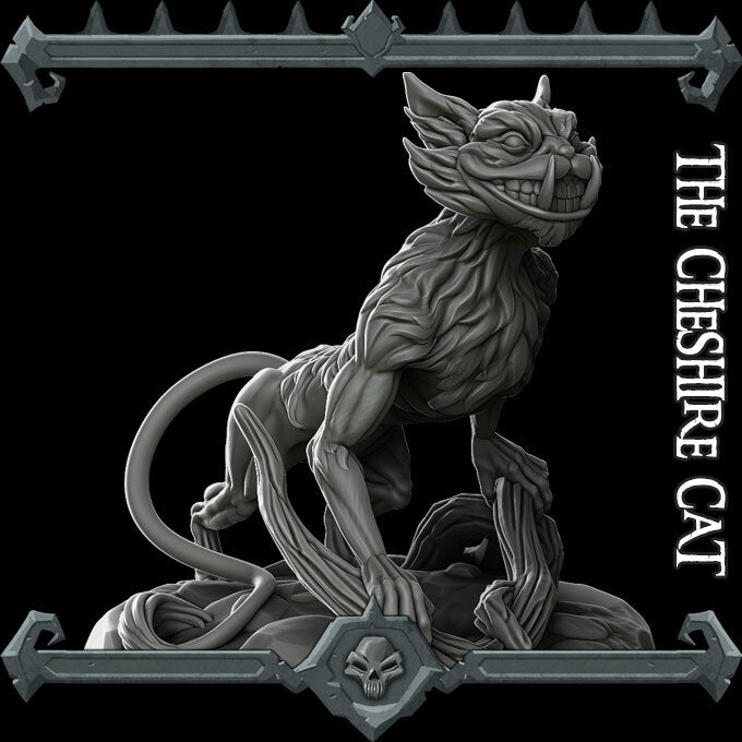 Whiskerfade the Trickster | Cheshire Cat | Miniature for Tabletop games like D&D and War Gaming