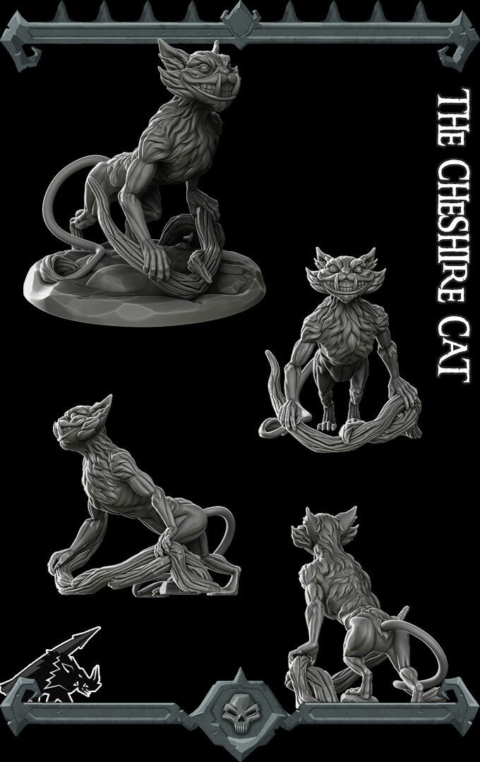 Whiskerfade the Trickster | Cheshire Cat | Miniature for Tabletop games like D&D and War Gaming