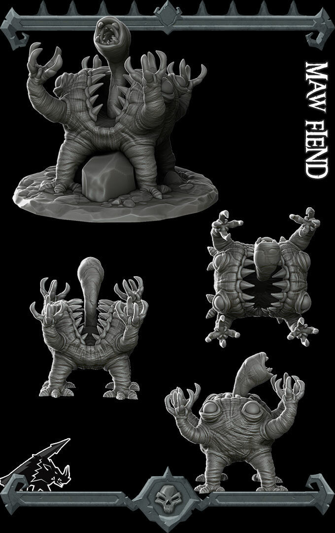 Gnashor, the Dread Maw | Maw Fiend Miniature for Tabletop games like D&D and War Gaming