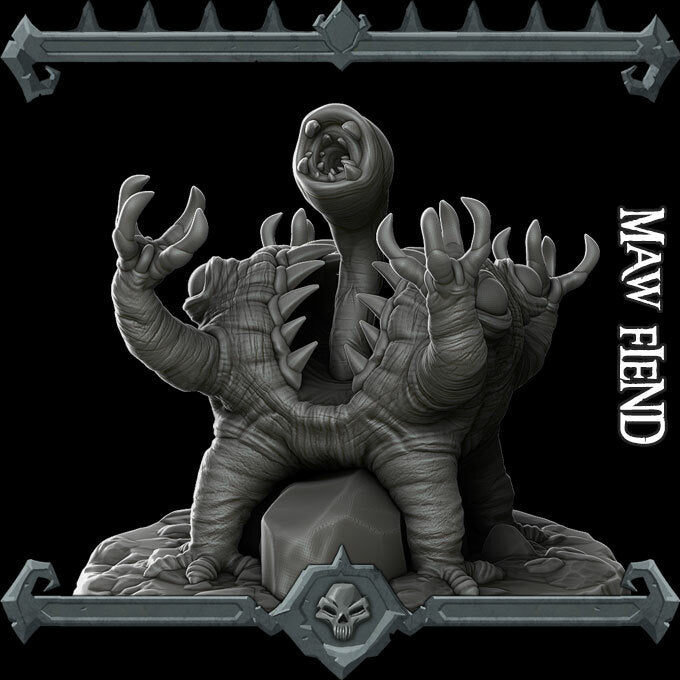 Gnashor, the Dread Maw | Maw Fiend Miniature for Tabletop games like D&D and War Gaming