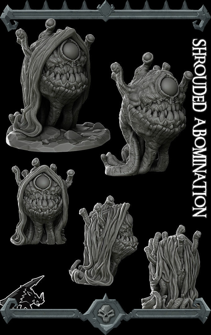 Void Eye, the Underdark Abomination | Shrouded Abomination Miniature for Tabletop games like D&D and War Gaming