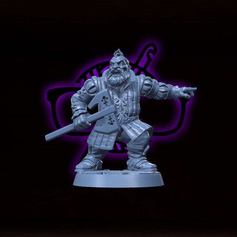 Gorim Hammerthorn | Bori van Gilden | Dwarf Barbarian miniature for Tabletop games like D&D and War Gaming| Dungeons and Dragons Mini