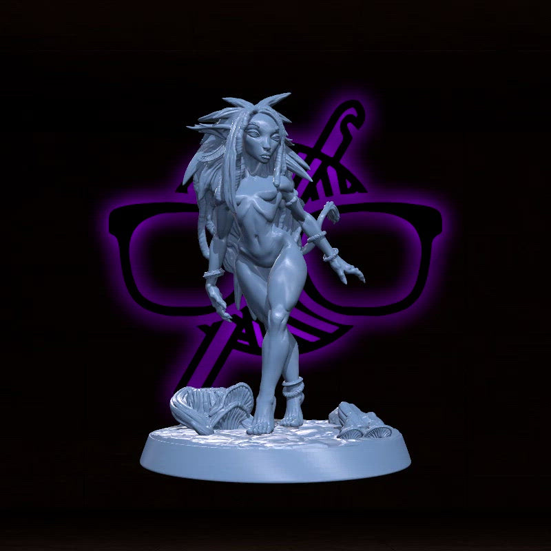Gwendrel the Troll Maiden | Troll Pinup | Svartwood Trolls Miniature for Tabletop games like D&D or Warhammer