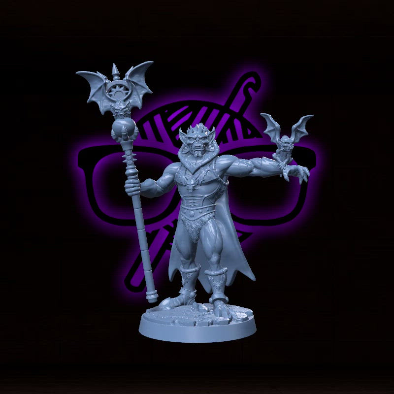 Xarathos Doombringer | Hoarbad | Tiefling Sorcerer miniature for Tabletop games like D&D and War Gaming| Dungeons and Dragons Mini