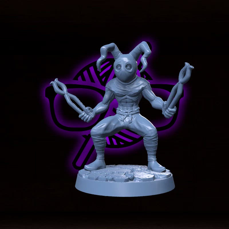 Harrower, the Flesh Ripper | Plierfiend Torturer miniature for Tabletop games like D&D and War Gaming| Dungeons and Dragons Mini | RN estudio