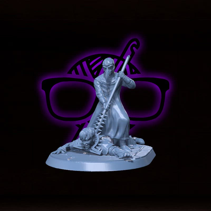 Moros Blightbringer| Dr. Beak | Master Torturer | Punisher miniature for Tabletop games like D&D and War Gaming| Dungeons and Dragons Mini | RN estudio