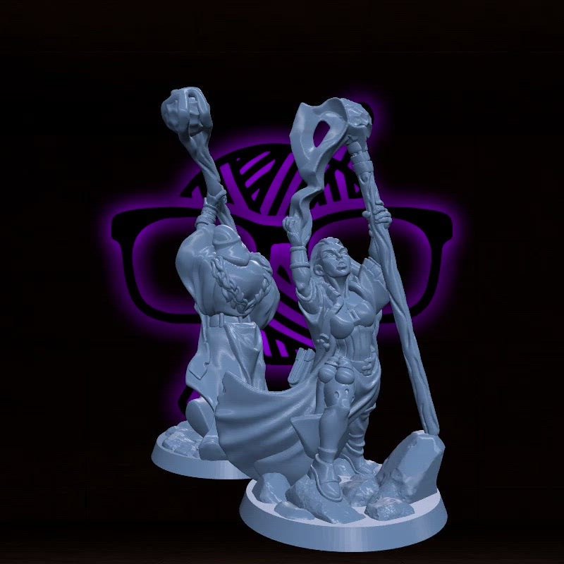 Mage | Male and Female Arbiter| Character miniature for Tabletop games like D&D or War Gaming | Human Elf Elven Halfling Shapechanger