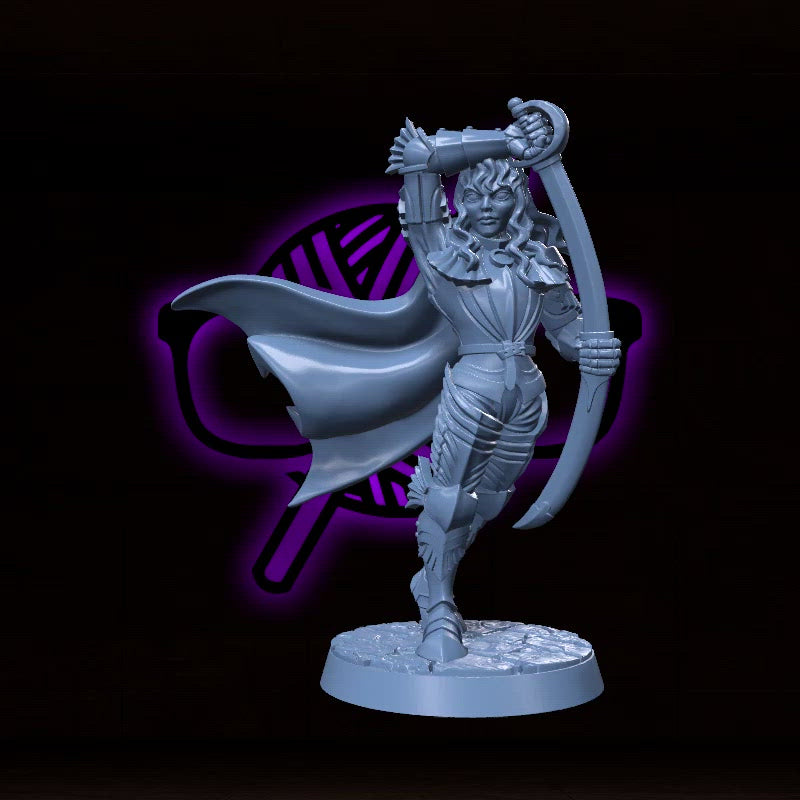 Kestrel Windrunner | Griphon | Human Fighter Miniature for Tabletop games like D&D and War Gaming| Dungeons and Dragons Mini