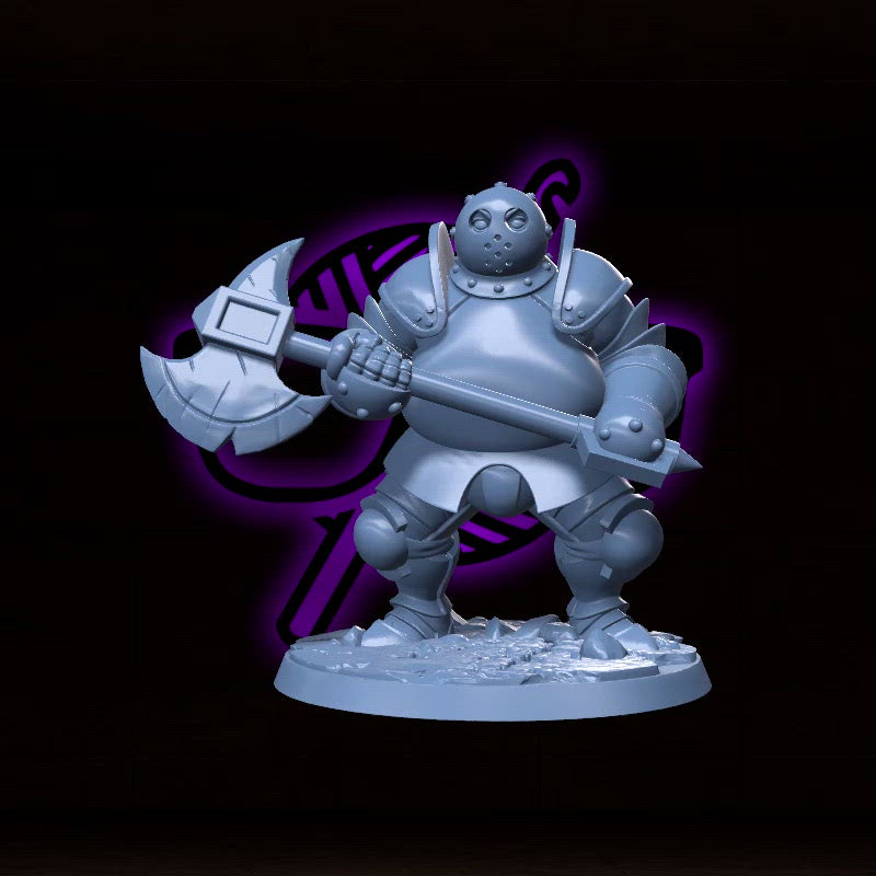 Dhruun | Bazuso | The Grey Knight | Mercenary miniature for Tabletop games like D&D and War Gaming| Dungeons and Dragons Mini | RN estudio