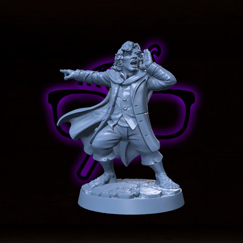 Merric Thistlebrook | Halfling Bard | Warlock | Sorcerer miniature for Tabletop games like D&D and War Gaming| Dungeons and Dragons Mini