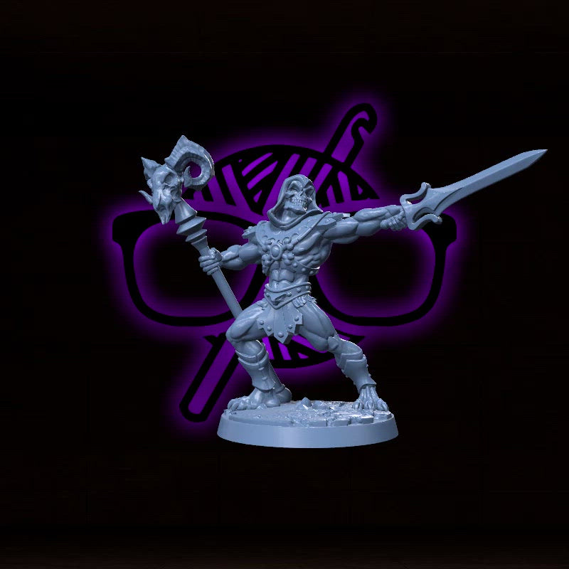 Skulldor, Lich Lord of Shadow| Male Warlock | Necromancer miniature for Tabletop games like D&D and War Gaming| Dungeons and Dragons Mini | RN estudio