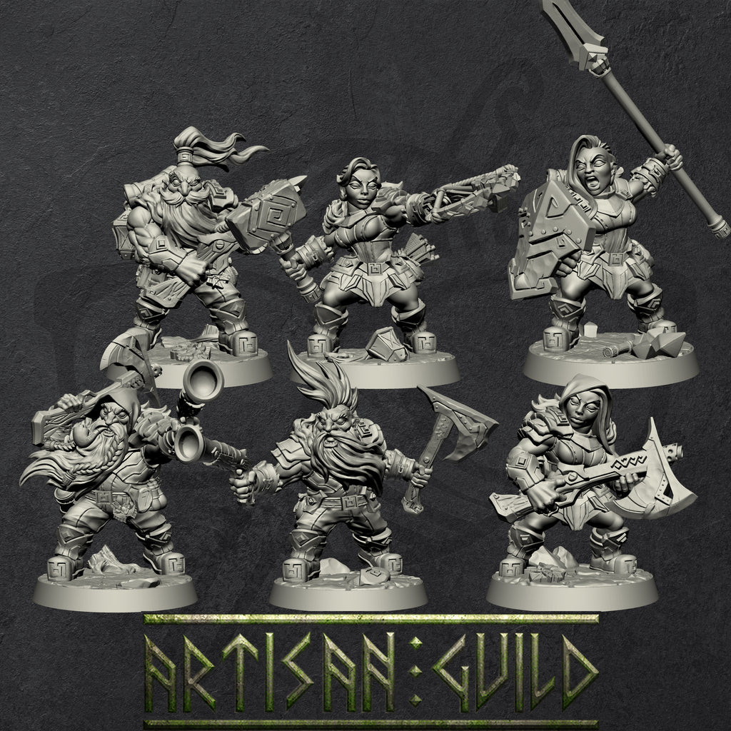 Dwarven Oathbreakers Set | Modular Dwarf miniatures miniature for Tabletop games like D&D and War Gaming