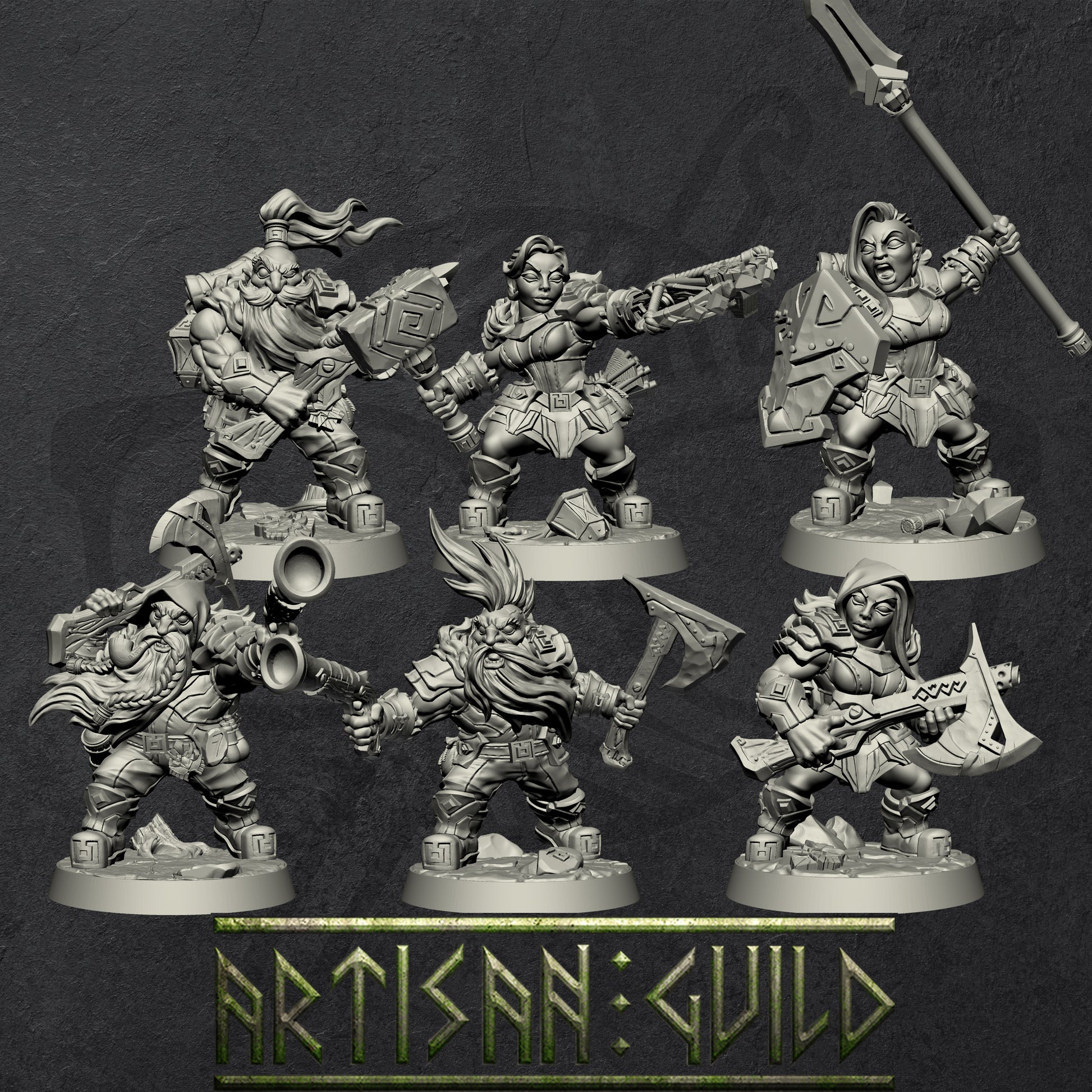 Dwarven Oathbreakers Set | Modular Dwarf miniatures miniature for Tabletop games like D&D and War Gaming