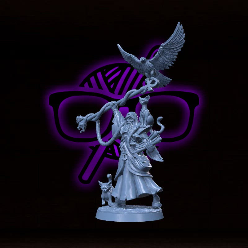 Sethos, the Shadow Oracle | Elder Wizard | Warlock | Sorcerer miniature for Tabletop games like D&D and War Gaming| Dungeons and Dragons Mini | RN estudio