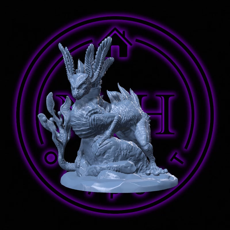 Axolotl Drake | Water Dragon Miniature for Tabletop games like D&D and TTRPG War Gaming