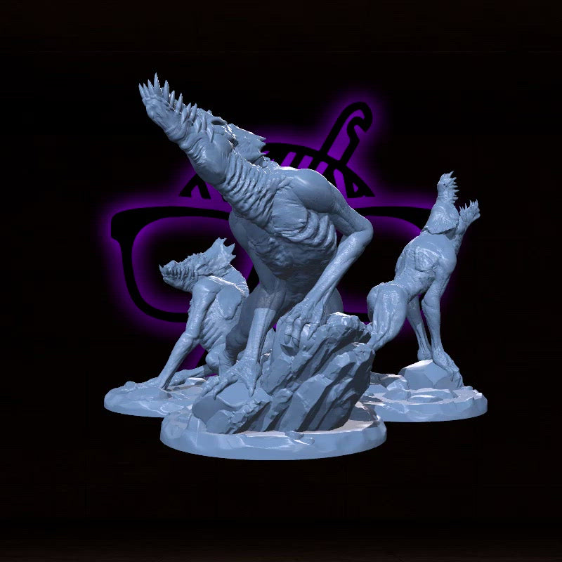 Eviscerators | Demodog | Demogorgon Pet miniature for Tabletop games like D&D and War Gaming