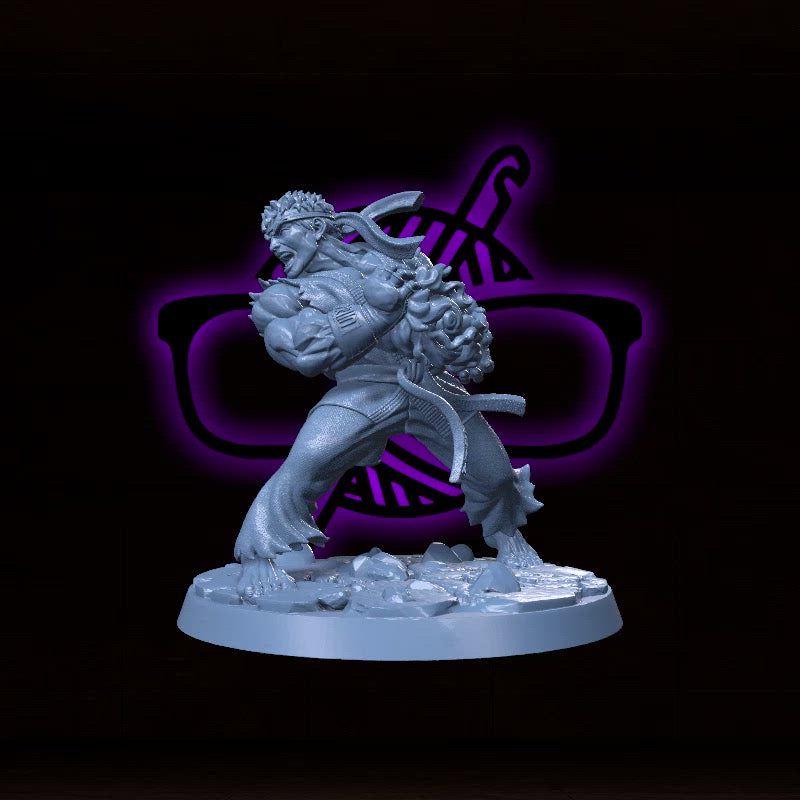 Throgg Ironsoul | Tatsu | Martial Artist Monk miniature for Tabletop games like D&D and War Gaming| Dungeons and Dragons Mini | RN estudio
