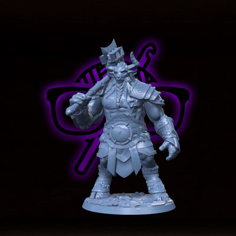 Ironhide, Unbreakable Brute | Nautrir | Minotaur miniature for Tabletop games like D&D and War Gaming| Dungeons and Dragons Mini | RN estudio