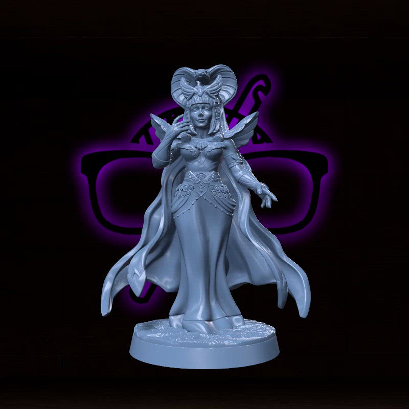 Neferet Serpenshroud | Meritamun | Female Sorcerer or Wizard miniature for Tabletop games like D&D and War Gaming| Dungeons and Dragons Mini | RN estudio