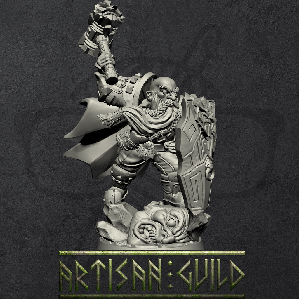 Alvar Giantslayer | Dwarf Cleric or Paladin miniature for Tabletop games like D&D and War Gaming