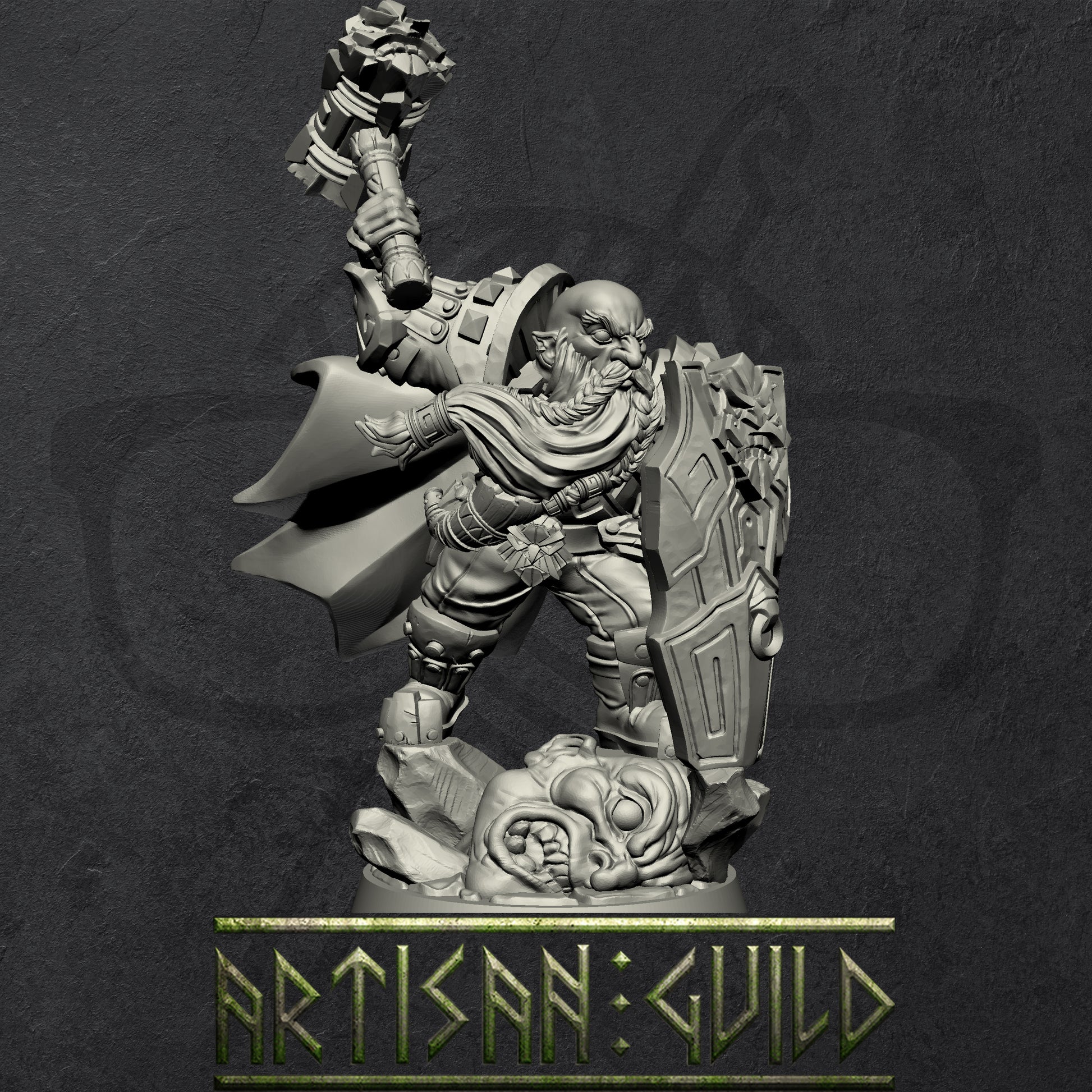 Alvar Giantslayer | Dwarf Cleric or Paladin miniature for Tabletop games like D&D and War Gaming