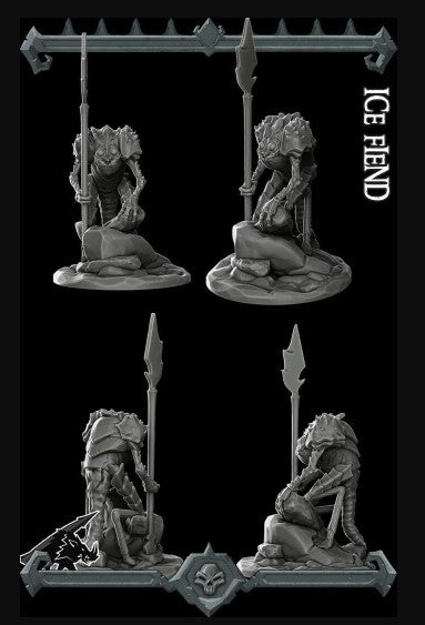 Zephyrus Frostbind, the Gelugon General | Ice Devil | Ice Fiend | Miniature for Tabletop games like D&D and War Gaming
