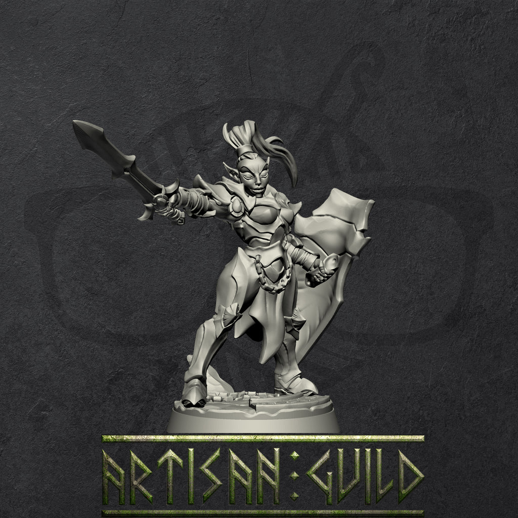 Ashen Alfar Inquisitors and Priests | Modular Drow | Elf miniature for Tabletop games like D&D and War Gaming