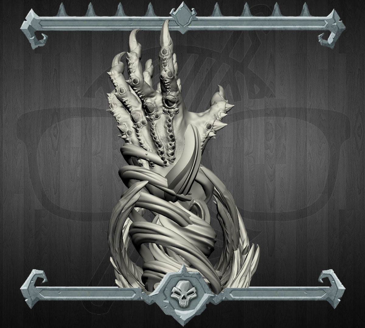 Bagbys Hand |Spell Effect | Bagbys Grasp | Miniature for Tabletop games like D&D and War Gaming