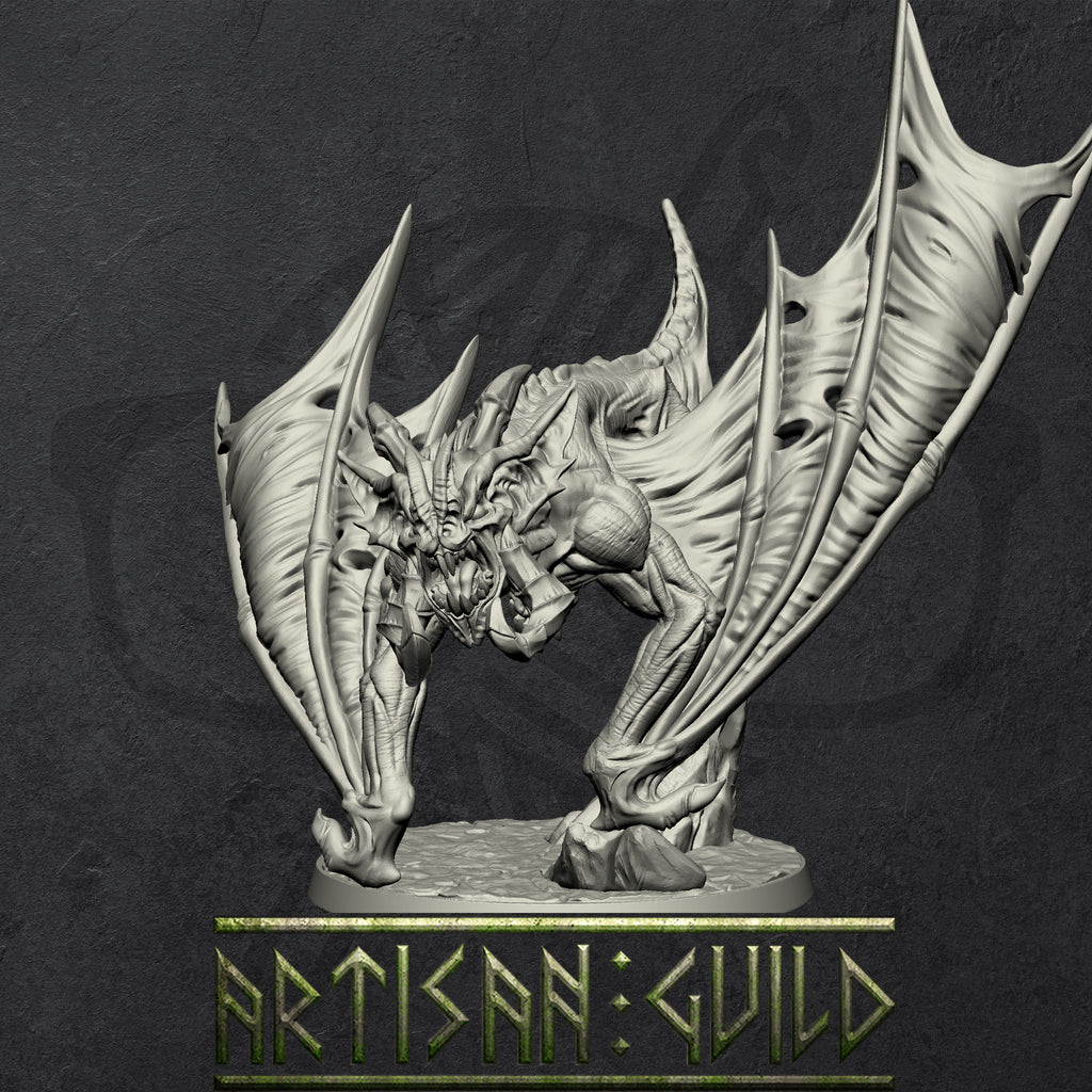 Bloodhunter | Dire Bat | Soulless Vampire Lord Mount miniature for Tabletop games like D&D and War Gaming