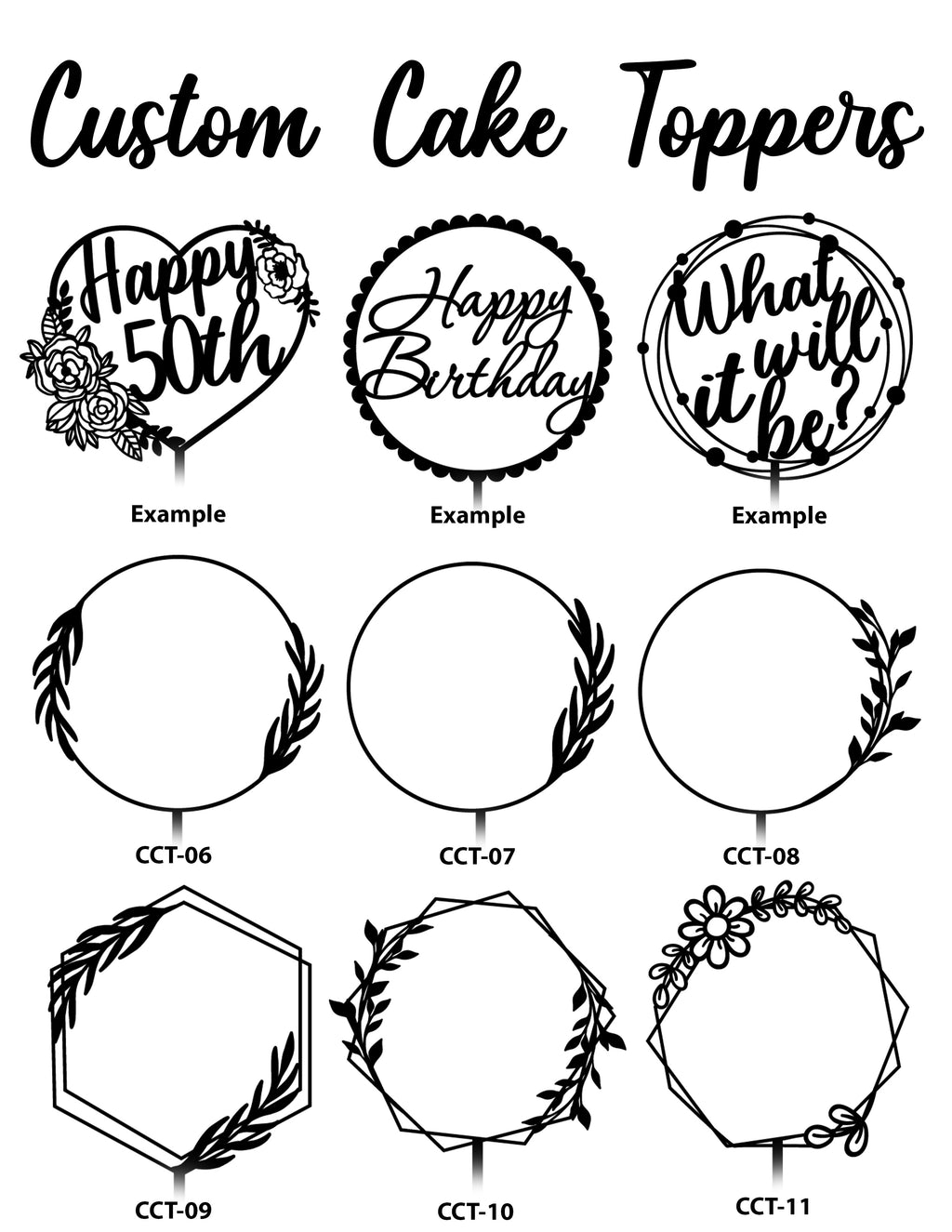 Sugar Blossom Cake Shop Cake Topper (Local only)