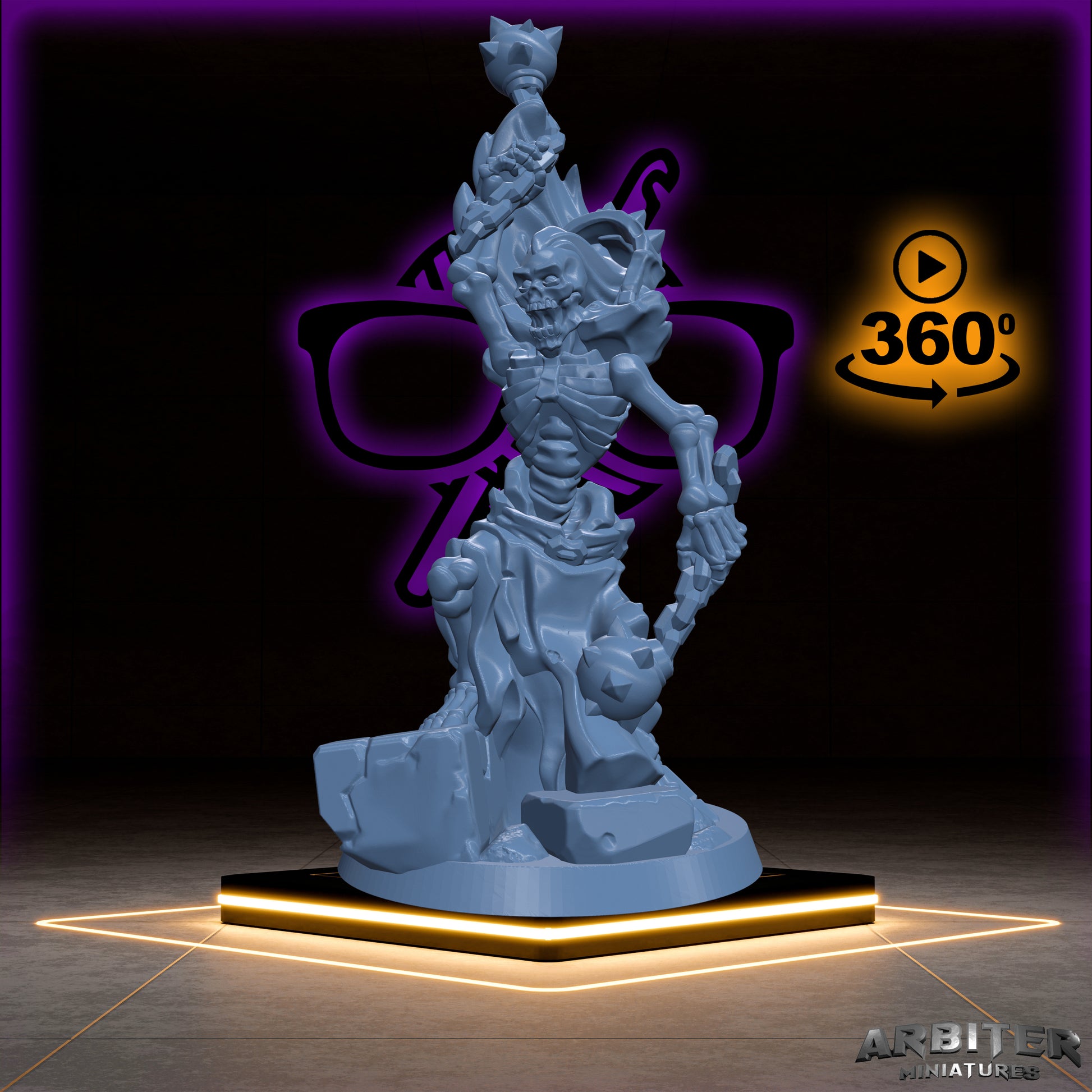 Skeleton Chainballer |Arbiter Legion I| Undead miniature for Tabletop games like D&D or War Gaming | Dead Undead Army