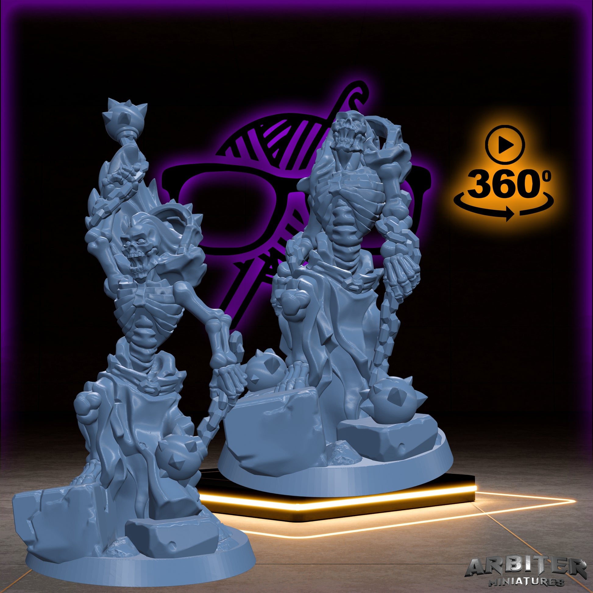 Skeleton Chainballer |Arbiter Legion I| Undead miniature for Tabletop games like D&D or War Gaming | Dead Undead Army