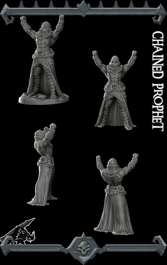 Elysar Chainwhisper | Chained Prophet | Miniature for Tabletop games like D&D and War Gaming