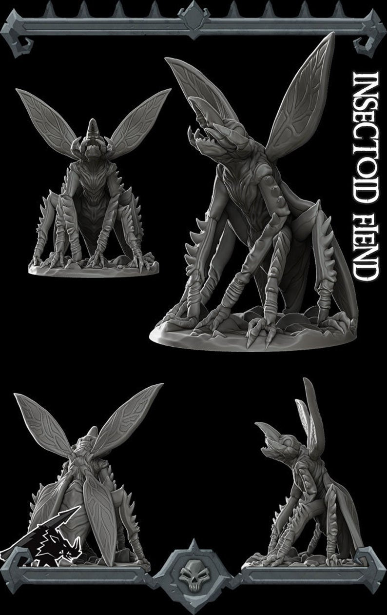 Bzzarak, the Abyssal Siphon | Chasme | Insect Fiend | Miniature for Tabletop games like D&D and War Gaming