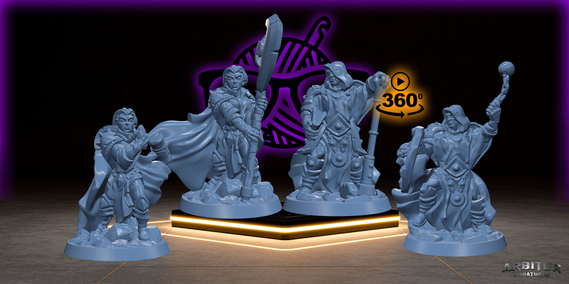 Cleric | Male and Female  Arbiter| Life Domain miniature for Tabletop games like D&D or War Gaming | War Death Light Nature Tempest Peace