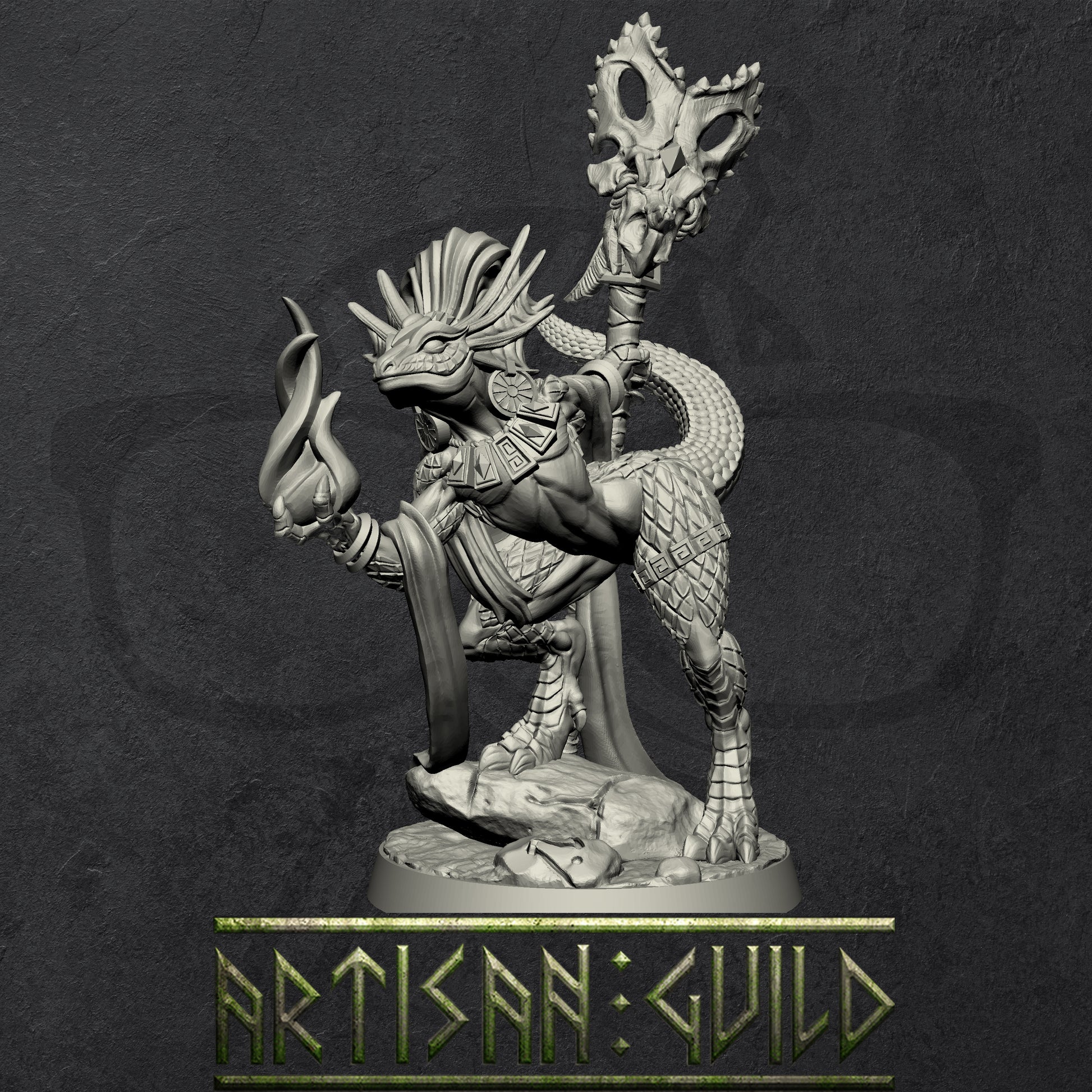Goldmaw Lizard set | Dragonborn miniatures miniature for Tabletop games like D&D and War Gaming