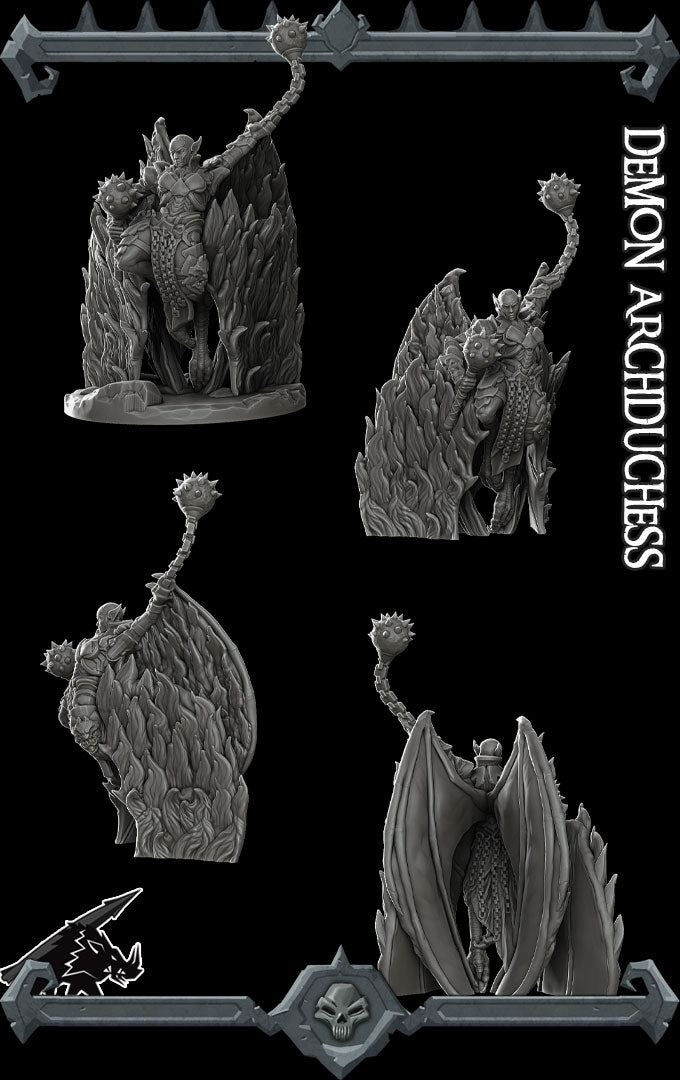 Zariel the Inferno Queen | Demon Archduchess | Fallen Angel | Miniature for Tabletop games like D&D and War Gaming